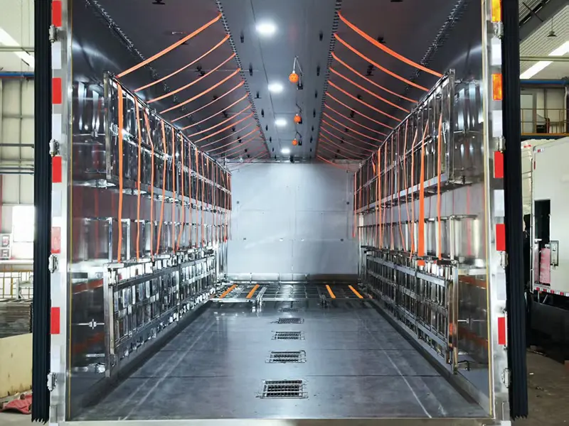 GoldBees Day-old ChickLayer Transport Truck---Fully Enclosed Automated Logistics (14)